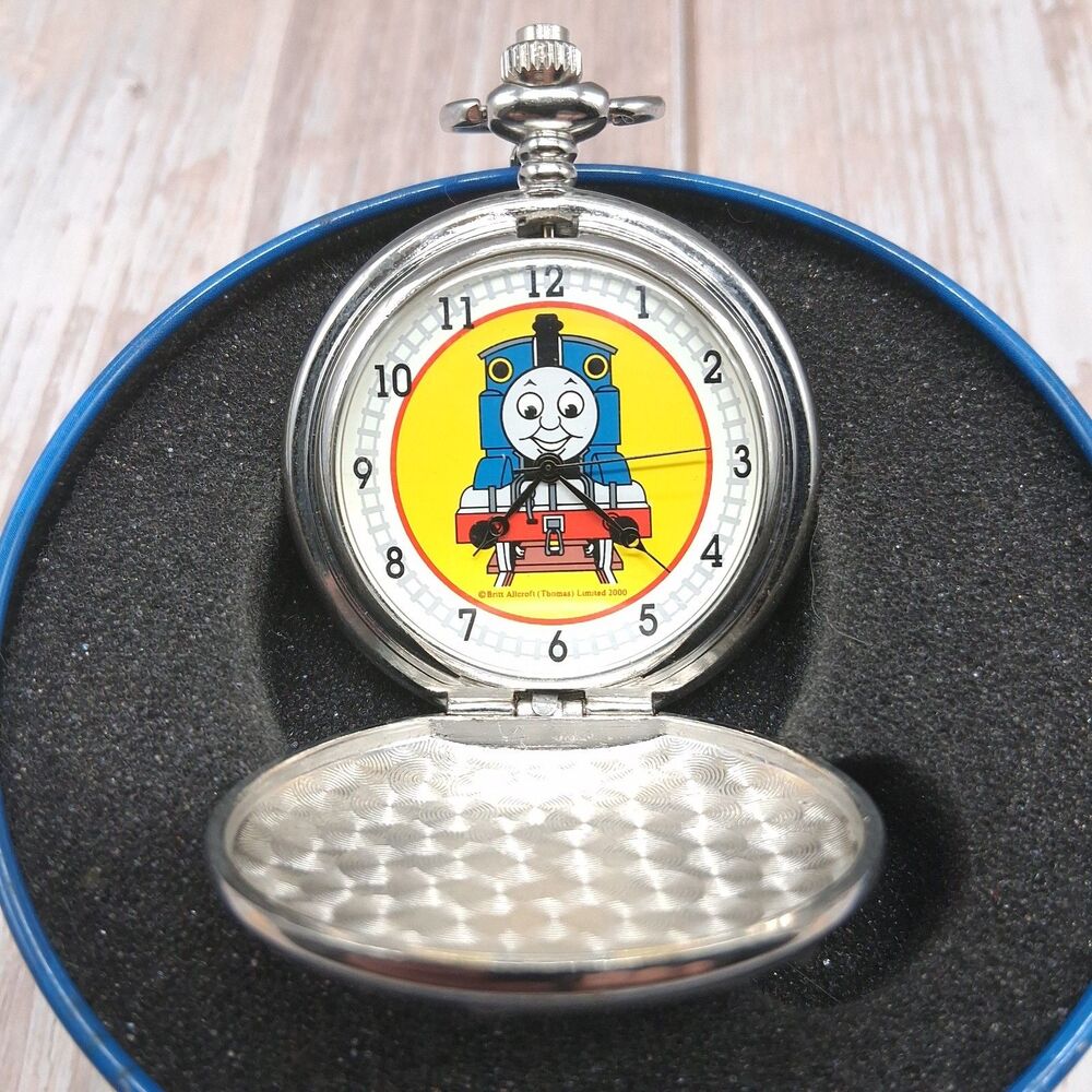 Thomas & Friends Pocket Watch W/Chain & Collectible Tin (New Battery Installed)